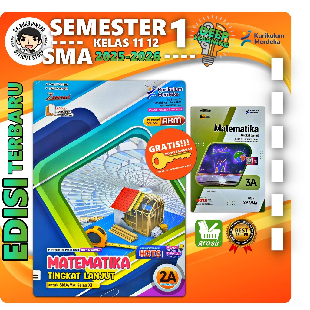 LKS MATEMATIKA TINGKAT LANJUT SMA SMK KELAS 10 11 12 SEMESTER 1 2025-2026 Deep Learning KURIKULUM ME