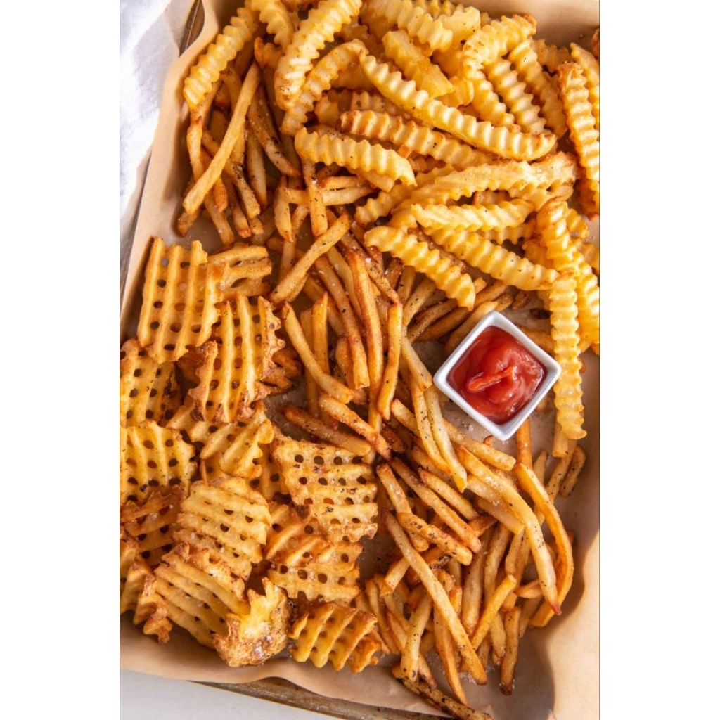 

Fries Straight Cut, Shoestring Cut, Crinkle Cut