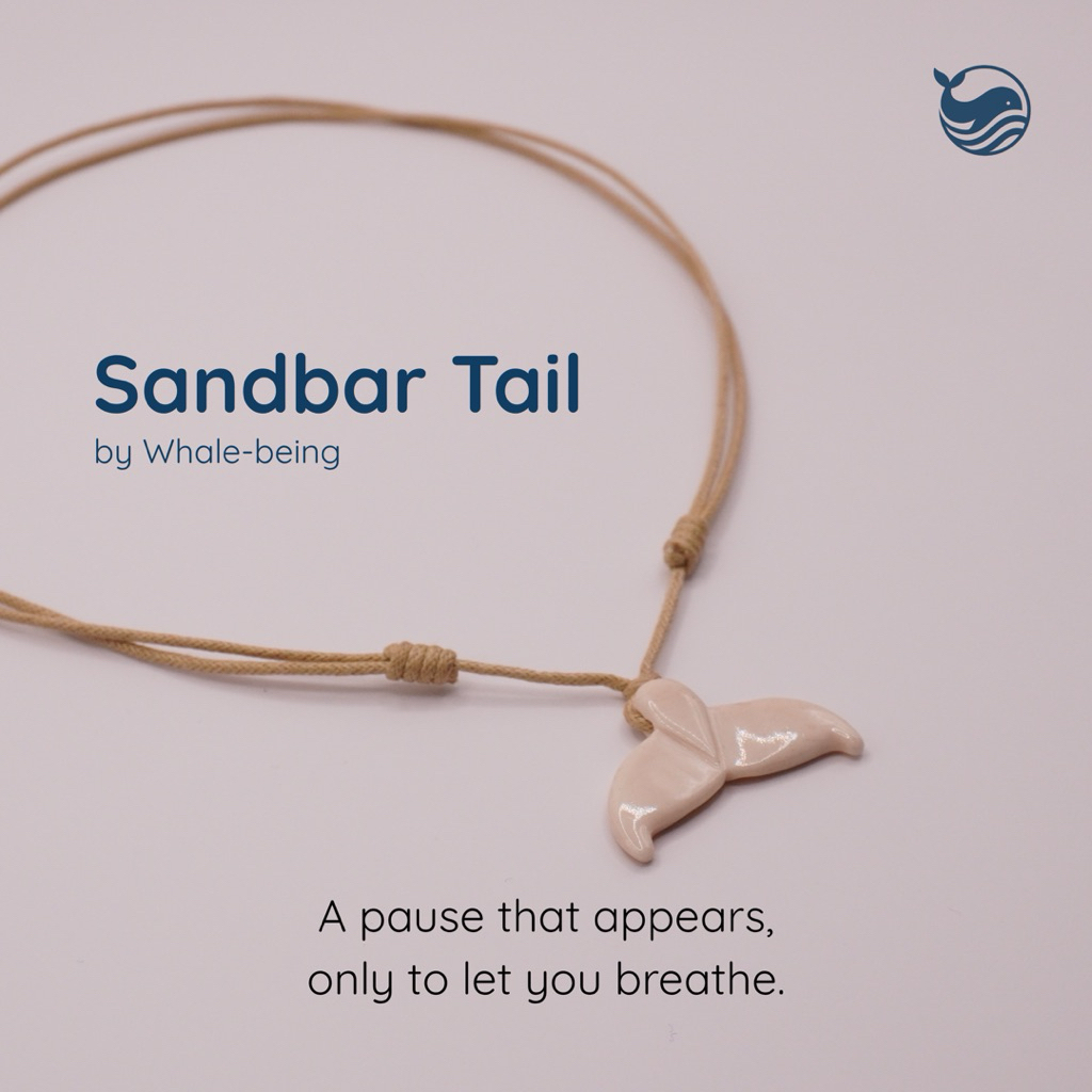 Whale-being Tail Necklace - Sandbar Tail / Kalung Whale Tail / Kalung Ekor Paus Handmade