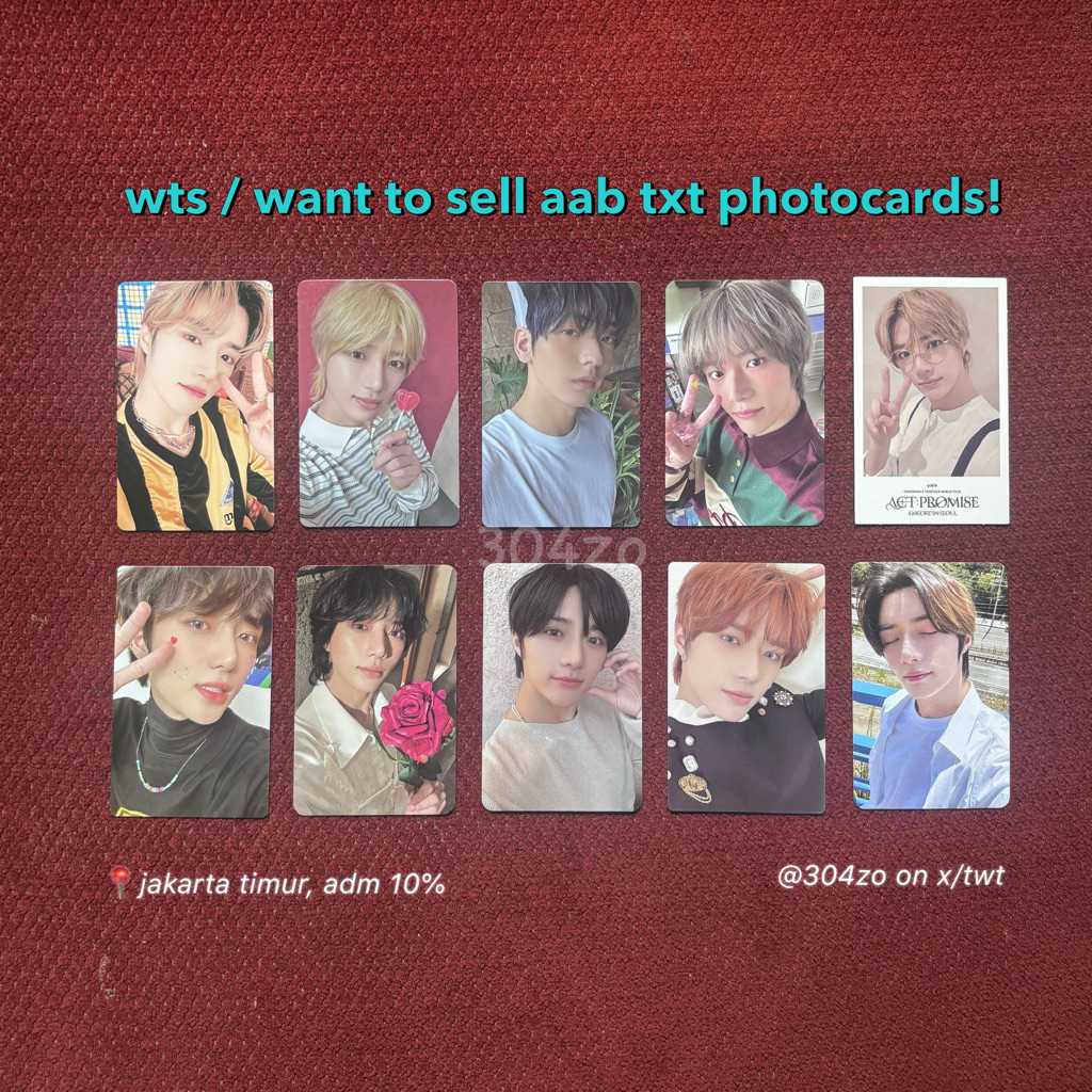 

WTS PC OFFICIAL TXT SOOBIN BEOMGYU — PHOTOCARD (1)