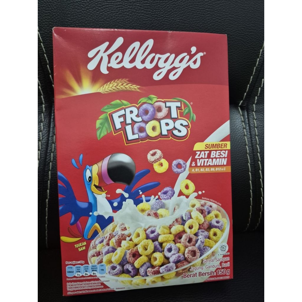 

Kellogg's Froot Loops Sereal Sarapan Rasa Buah 150g