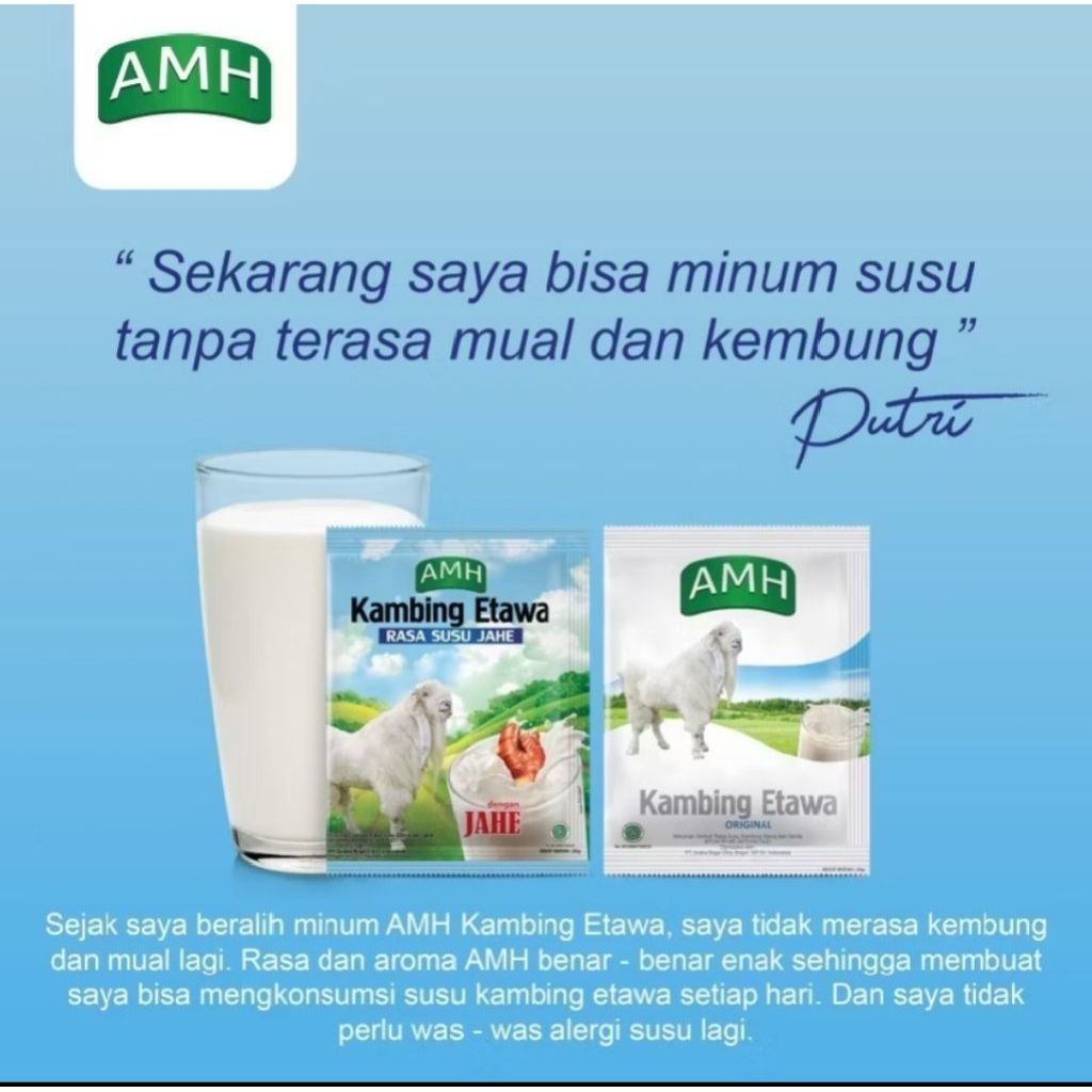 

SUSU KAMBING ETAWA AMH ORIGINAL Dan Amh rasa susu JAHE