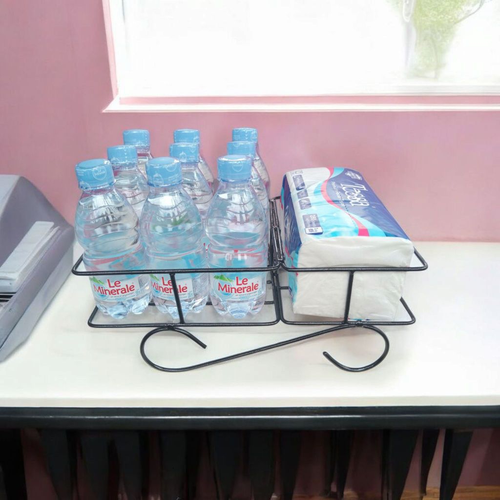 Rak Aqua Botol Minuman Dan Tisu Minimalis