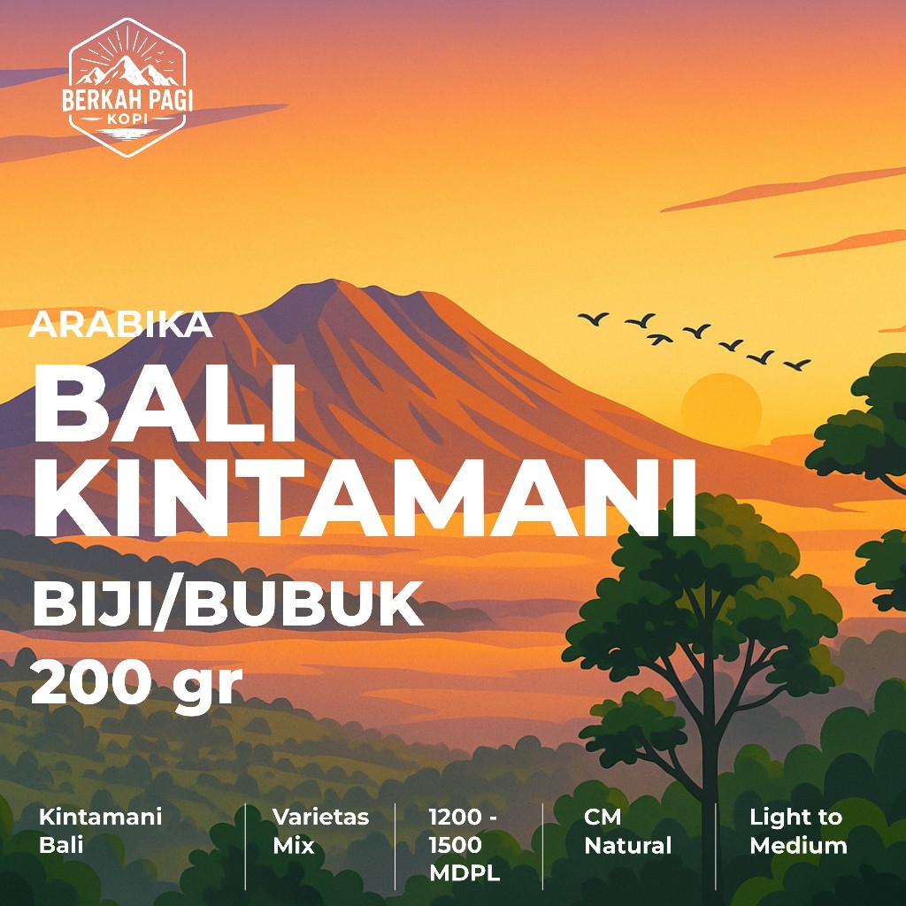 

Biji Kopi Bubuk / Single Origin Coffee Arabika Bali Kintamani 200 gr