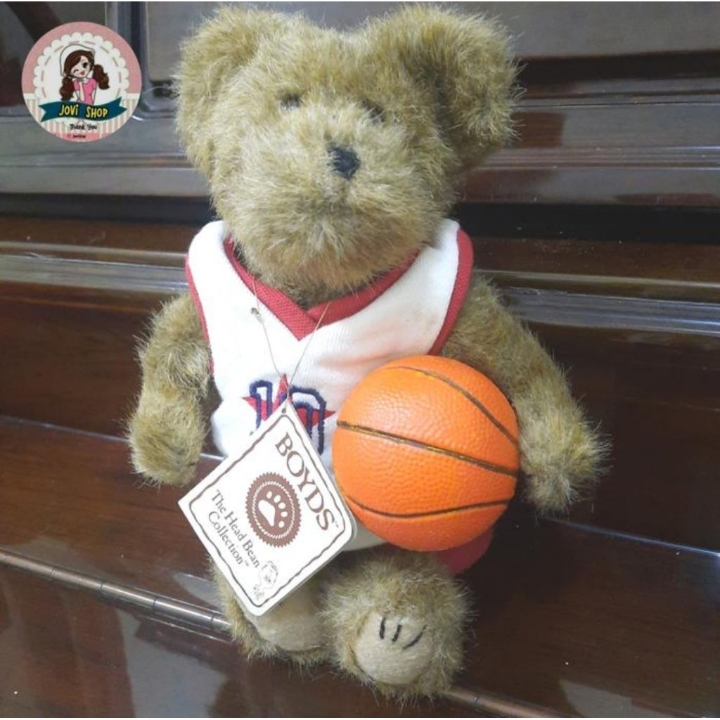 boneka artikulasi teddy bear rare the boyds basket ball 1988-2003