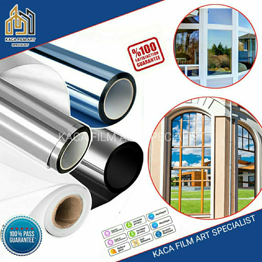 Stiker Kaca Film Jendela Rumah Anti Panas / Kaca Film Hitam / Kaca Film Mobil / Kaca Film Riben / Ka