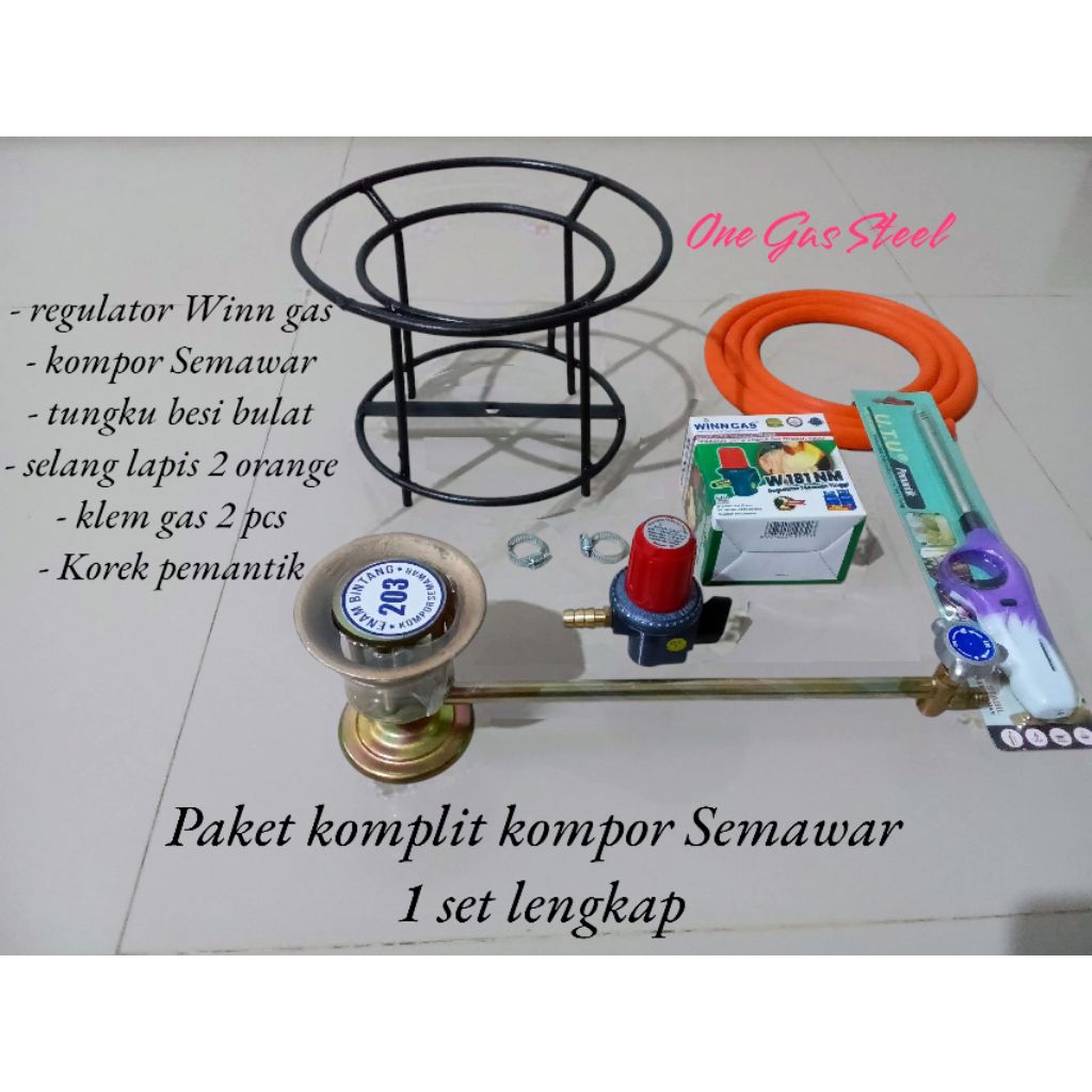 Paket komplit kompor Semawar 1 set siap pakai