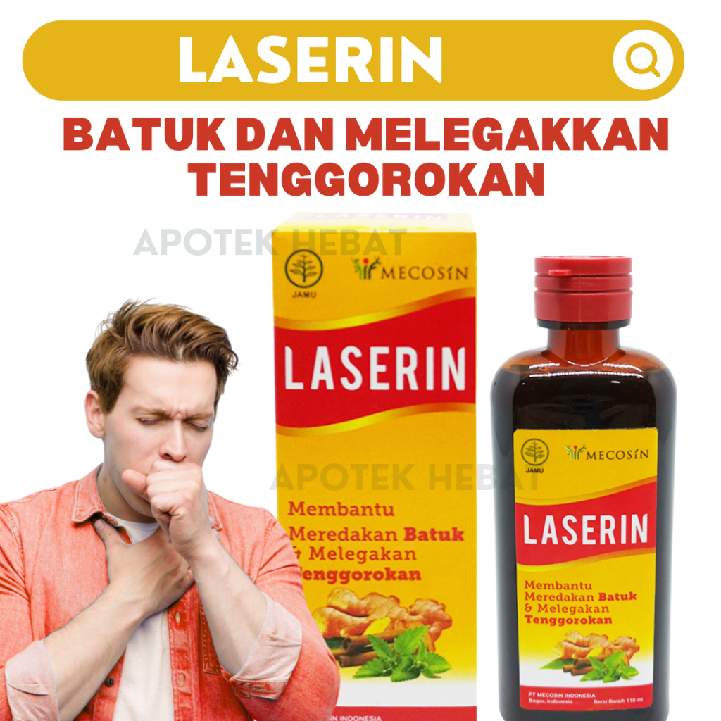 Laserin Sirup Obat Batuk 60ml 110ml Obat Batuk Dewasa Obat Batuk Berdahak Obat Batuk Dahak
