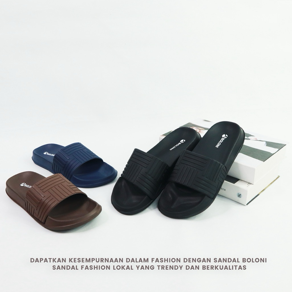 KINGMAN Sandal slide pria Casual simpel elegan