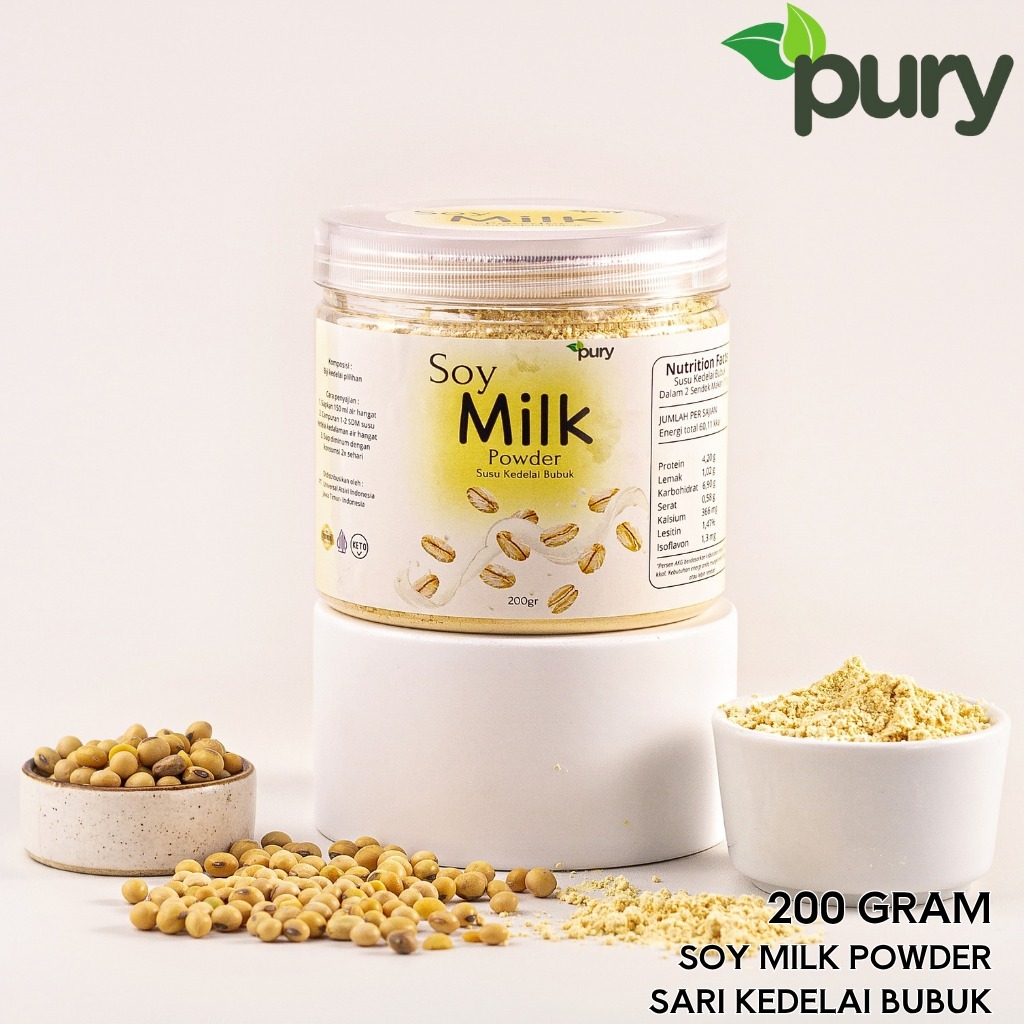 

PURY - Soya Soy Bean Milk Powder / Susu Kacang Kedelai Bubuk Murni