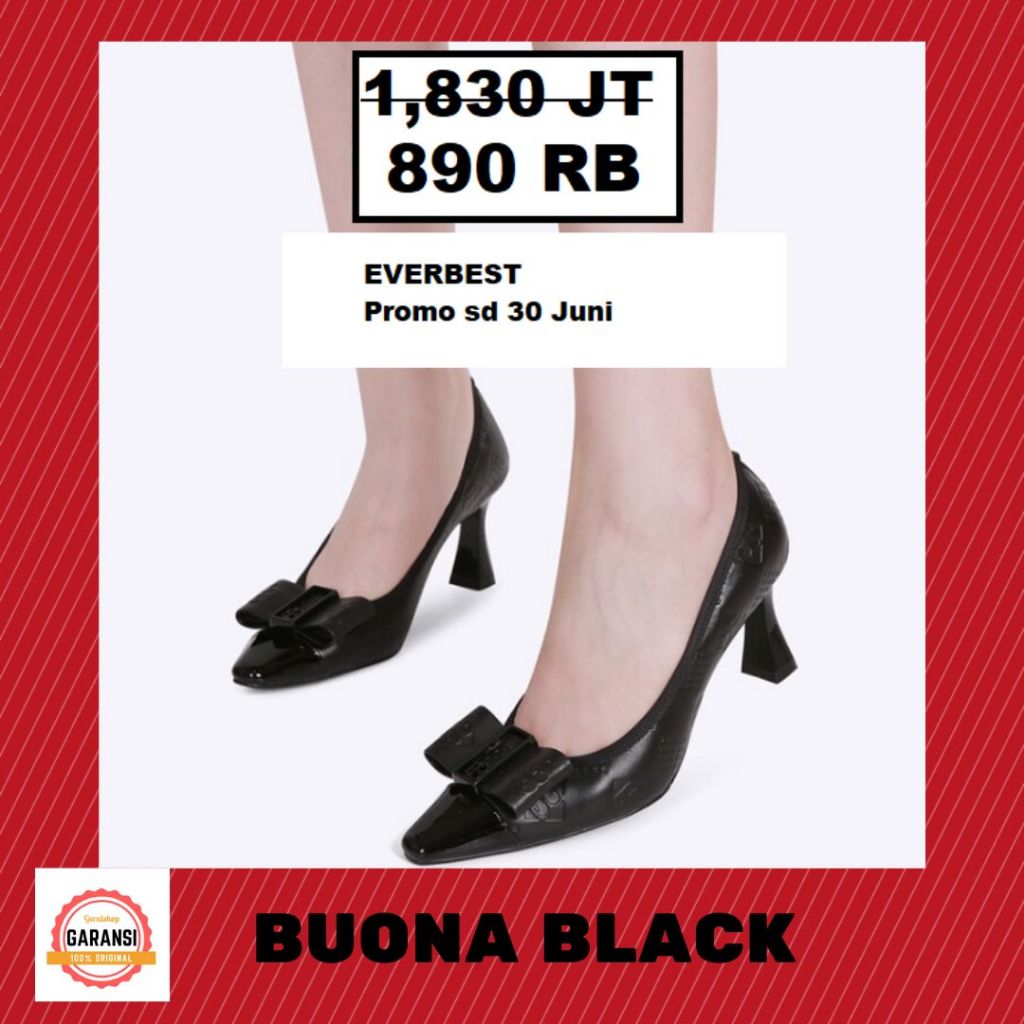 Sepatu sandal Heels Everbest wanita seri HUSHY 100% original store