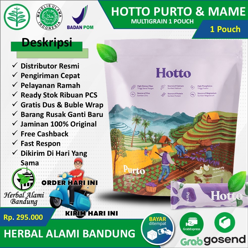 

HOTTO PURTO 1 POUCH ISI 16 SACHET BPOM HALAL MULTIGRAIN BPOM HALAL HOTOPURTO HOTO HOTTOPURTO