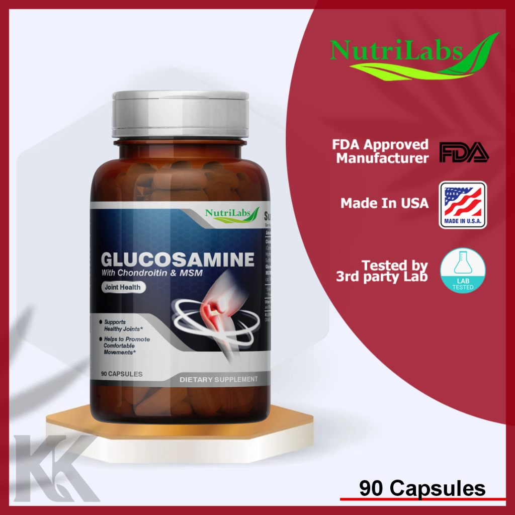 Nutrilabs Glucosamine Chondroitin MSM - Suplemen Sendi - Made in USA