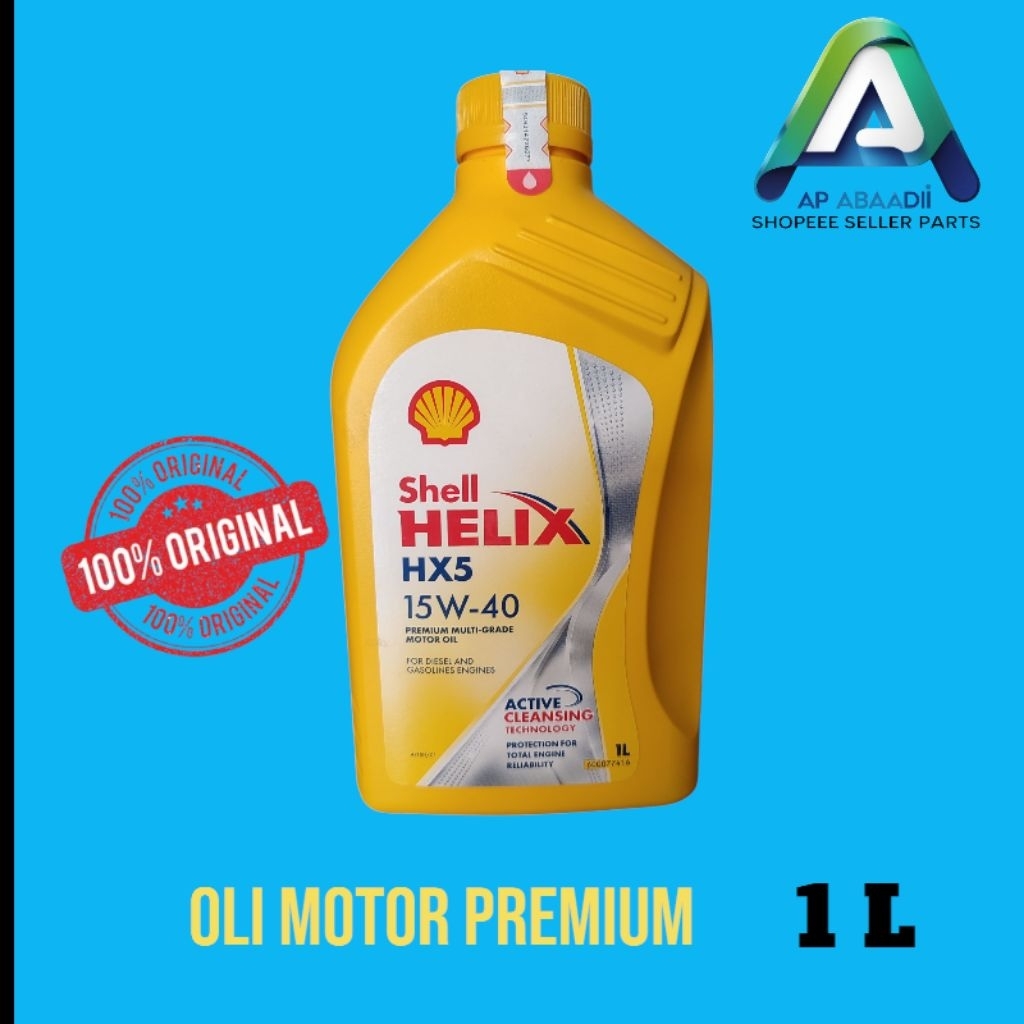 Shell HX5 15W-40 1L, oli motor oli mobil