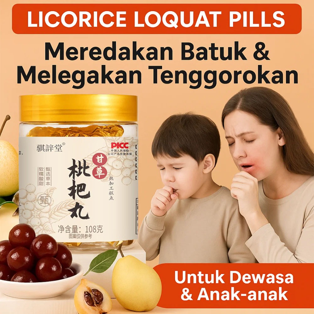 

⚡COD⭐Beli 1 Gratis 1⭐【Melembabkan paru-paru dan meredakan batuk】Permen Tenggorokan Cap Rasa Loquat/Pil Herbal PREMIUM untuk/Permen Loquat Pear Soft Candy pelega tenggorokan permen cina cemilan china throat yup pir/Anak & Dewasa Bisa Minum