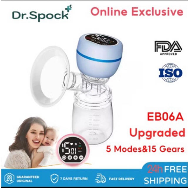 Cuci Gudang !!! *Dr.Spock* Pompa Asi Elektrik / Wireless Pompa Asi Electric 180Ml Portable Pomping