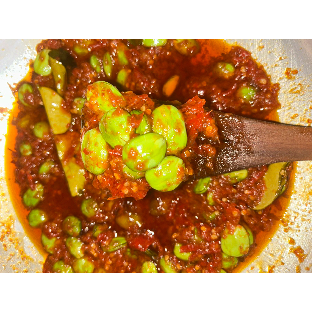 

sambal pete ceplus pete utuh sambel pete home made enak kemasan botol 200ml