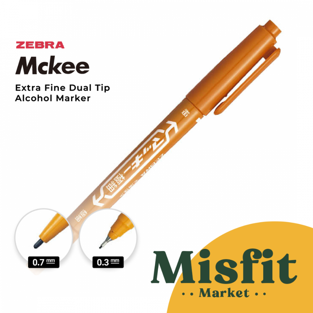 

Zebra Mckee Extra Fine Dual Tip Alcohol Multi Purpose Marker Spidol Permanen