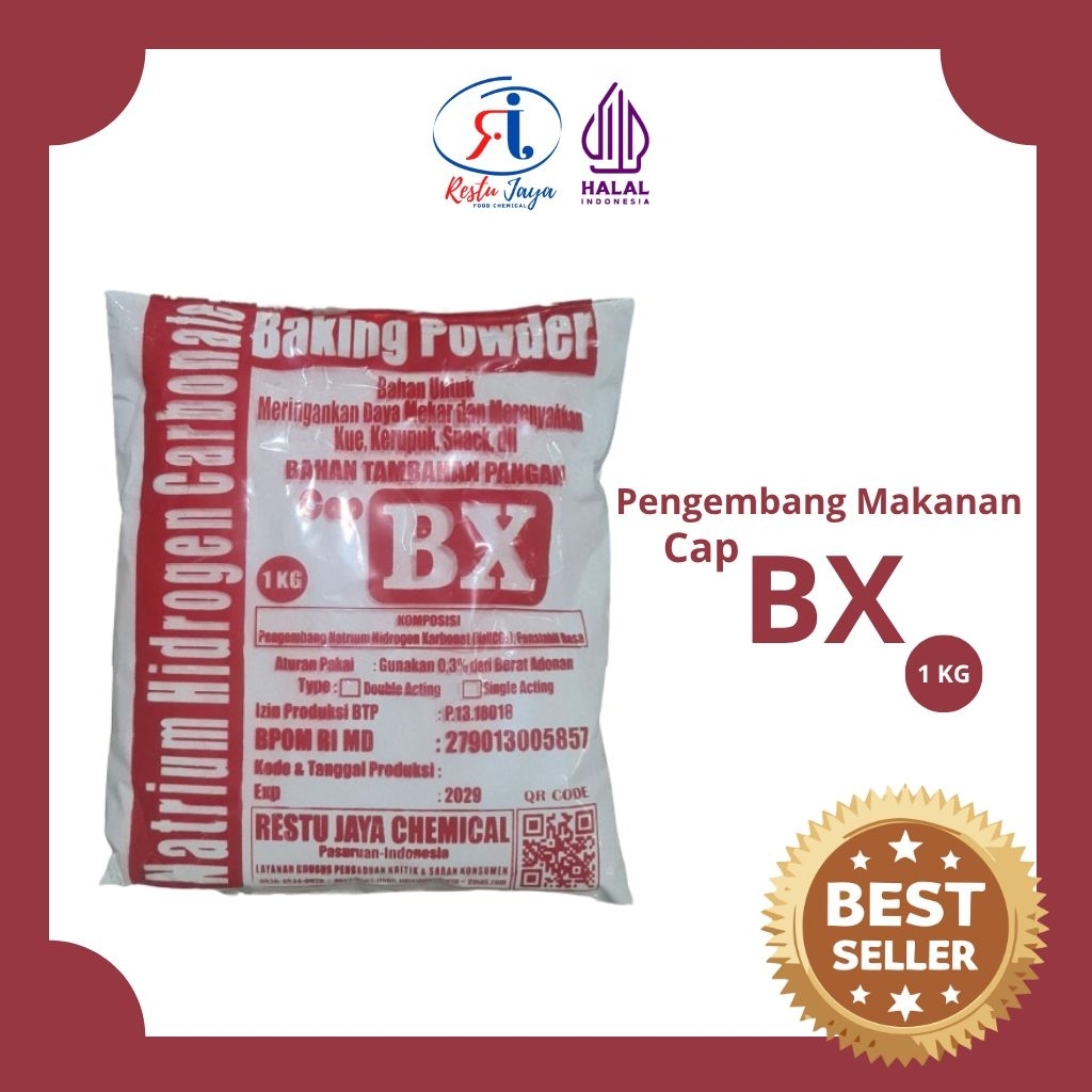 

Natrium Hidrogen Carbonat / Baking Powder / Pengembang Makanan Cap BX 1 Kg