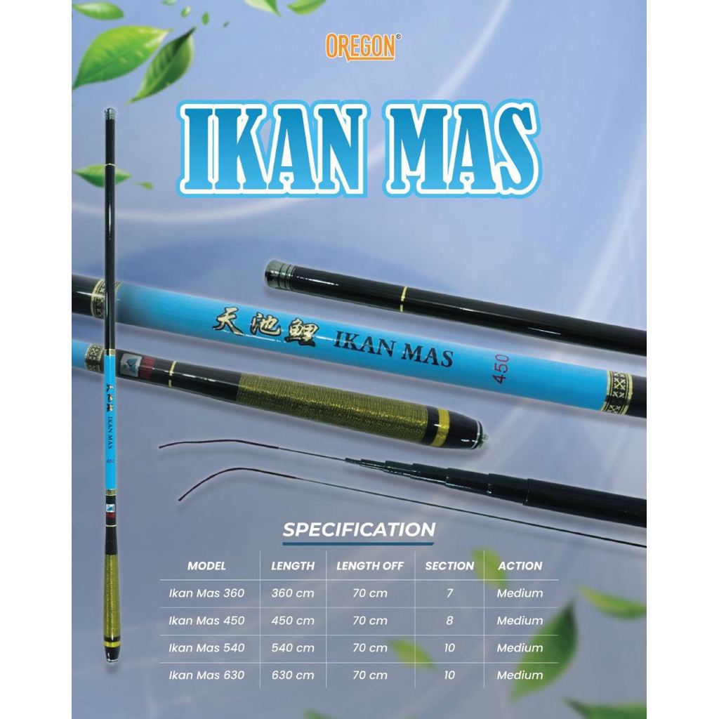 Joran//Tegek Oregon Ikan Mas//Tegek nila//Tegek waduk 360,450,540,630