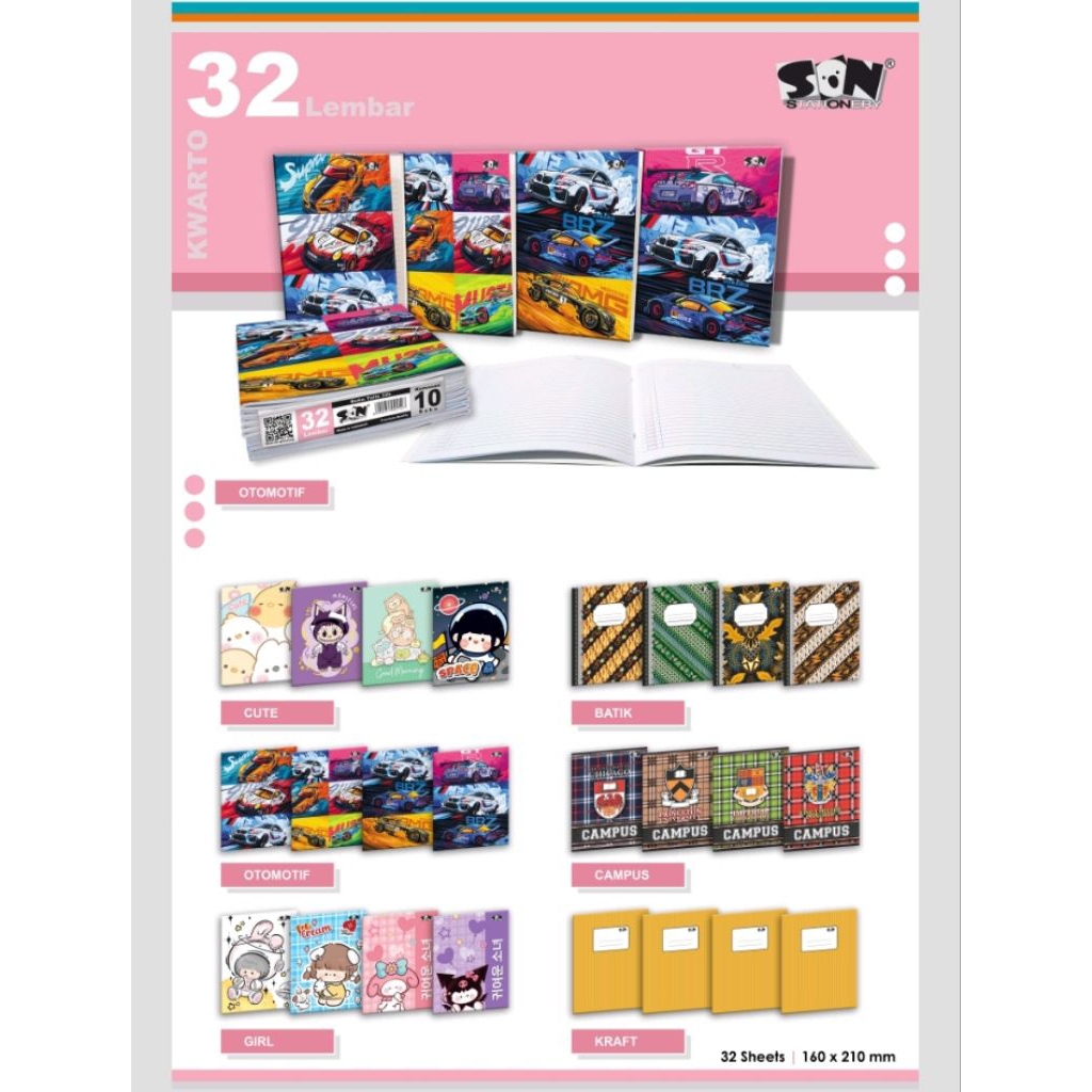 

Buku SON 32 Lembar (1pak isi 10 Buku)