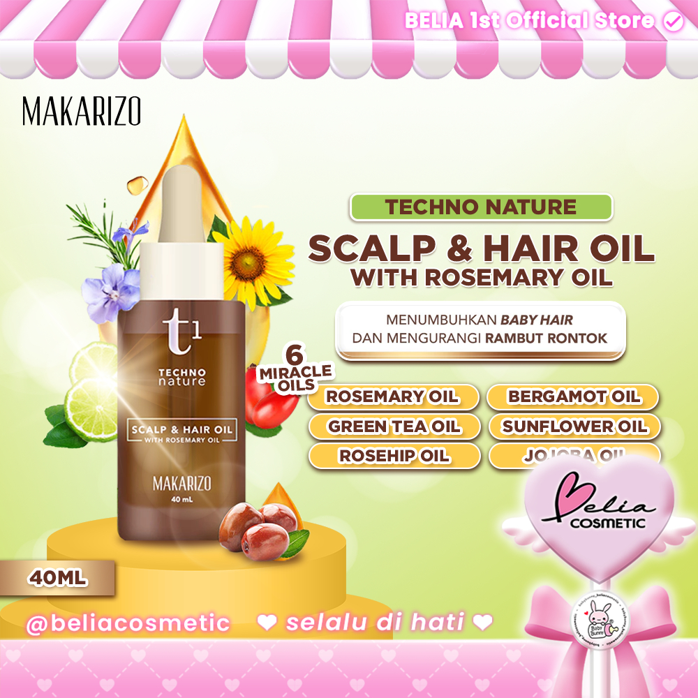 ❤ BELIA ❤ MAKARIZO T1 Techno Nature Rosemary Scalp & Hair Oil 40mL | Rosemary Oil