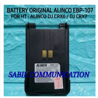 BATRE HT ALINCO CRX7 CRX6 EBP-107 ORI BATERAI HT ALINCO DJ CRX7 CRX6 EBP107 LITHIUM ORIGINAL MURAH