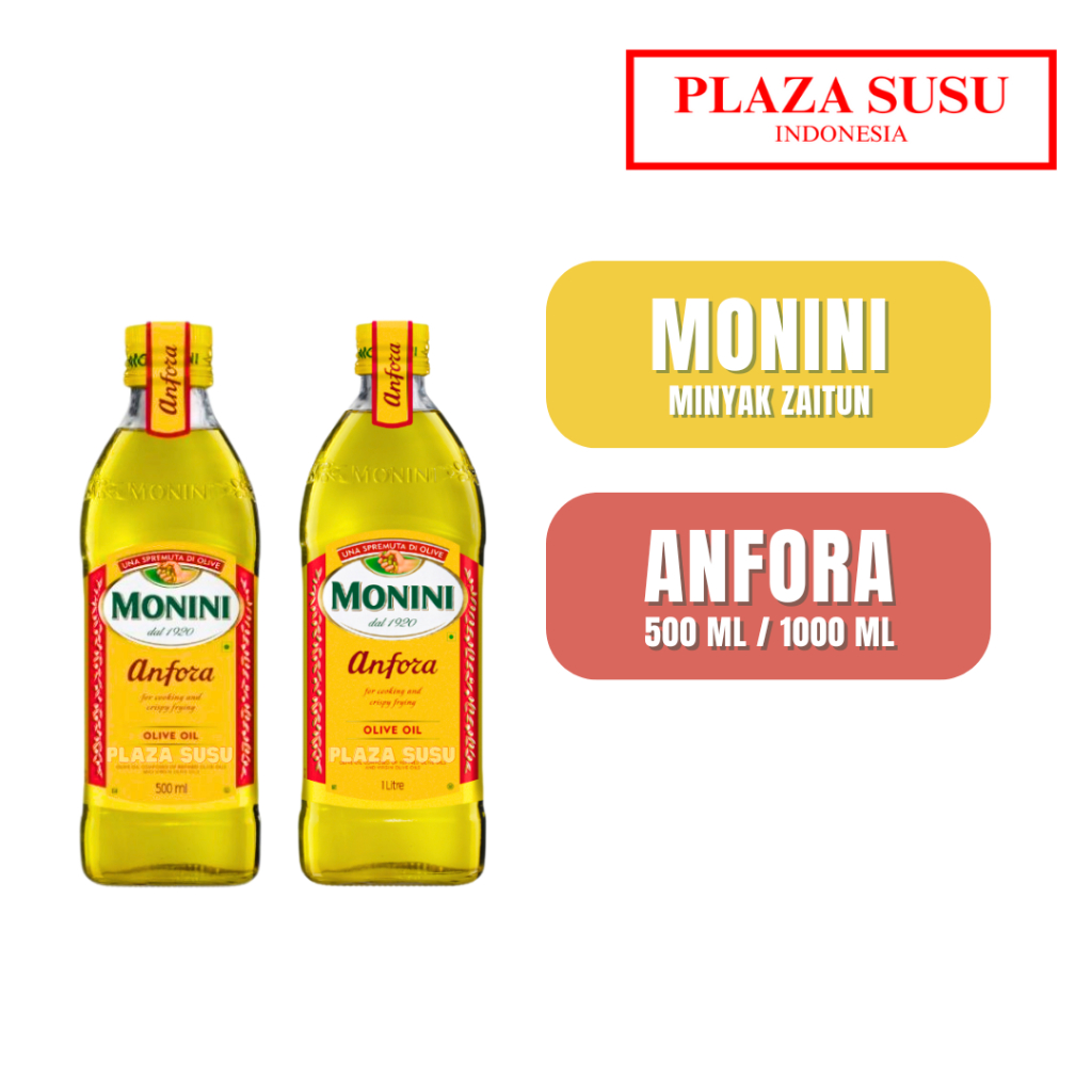 

MINYAK ZAITUN MONINI ANFORA KACA 500ML/1000ML OLIVE OIL COOKING OIL MINYAK GORENG