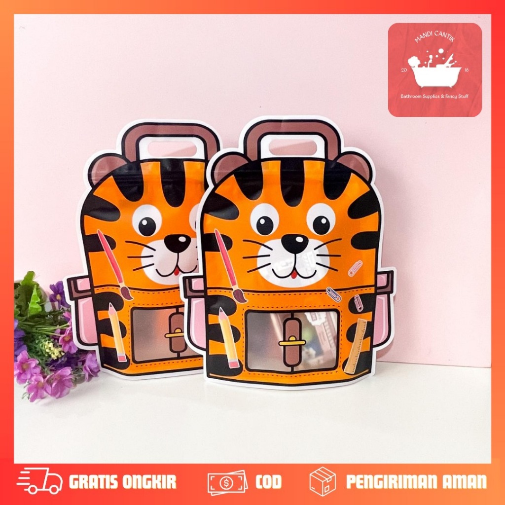 

ZIPPER POUCH RANSEL HARIMAU UK 24X28 CM MN-1933 LUCU KUE HAMPERS LEBARAN SINCIA TAHUN BARU NATAL SOUVERNIR POUCH BANYAK UKURAN