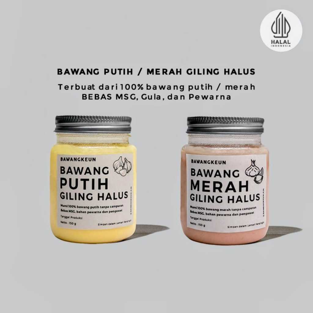 

Bawang Putih / Merah Giling Halus 150gr by BAWANGKEUN Garlic Paste Bumbu Masak Instan