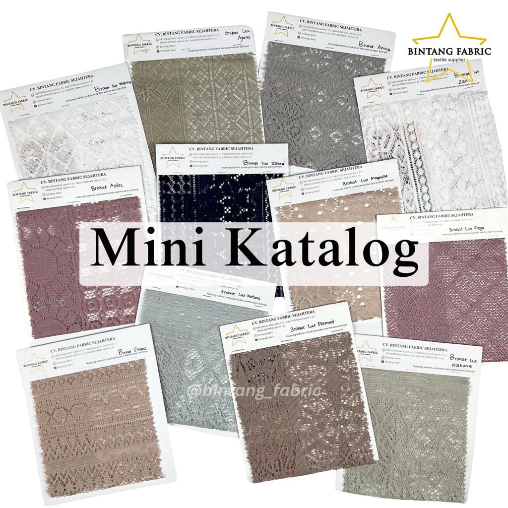 Sample Kain Textile Bintang Fabric Mini Katalog