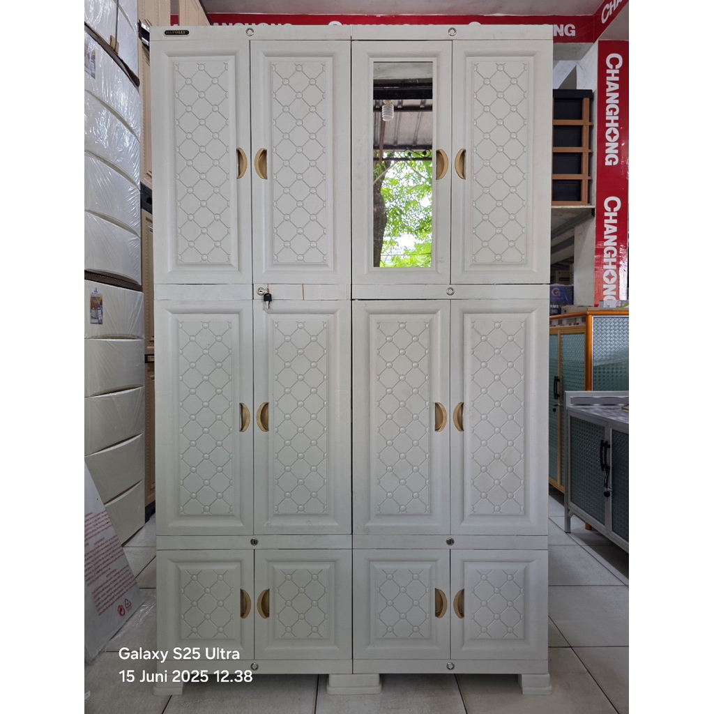 NAPOLLY LEMARI PAKAIAN MEDICAB 4512 - LEMARI PAKAIAN NAPOLLY 8 PINTU - LEMARI BAJU NAPOLLY - LEMARI 