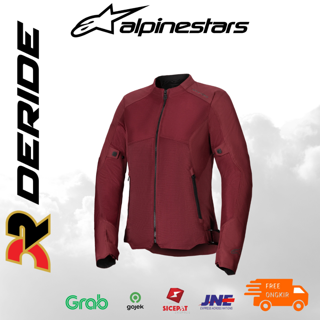 Jaket Touring Wanita Alpinestars Stella C-1 Air Jacket Burgundy Riding Ladies Mesh Original