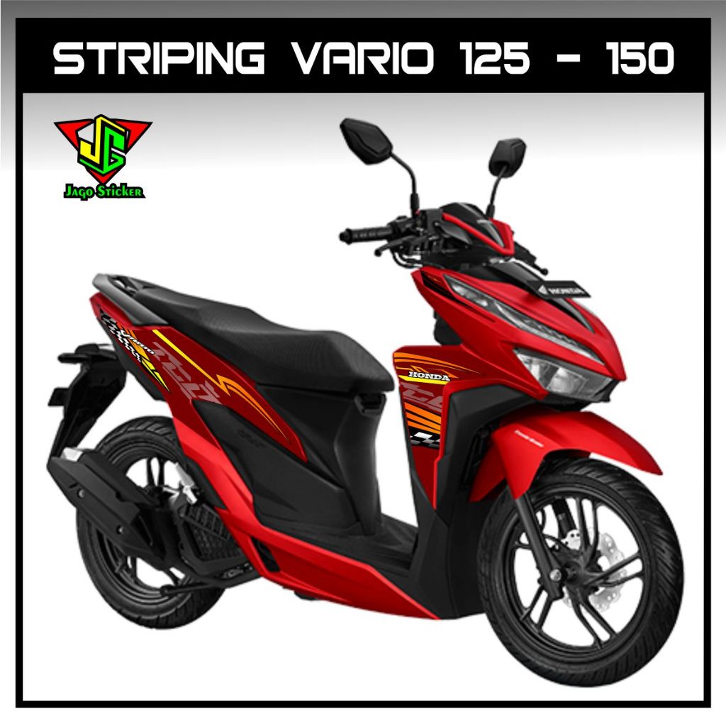 SETRIPING VIRAL STIKER STRIPING VARIASI VARIO 125 STIKER MOTOR HONDA VARIO 150 / 125 NEW MOTIF ELEGA