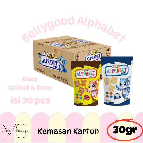 

BELLYGOOD BISKUIT ALPHABET RASA SUSU & COKLAT 30 Gr - Isi 30 pcs