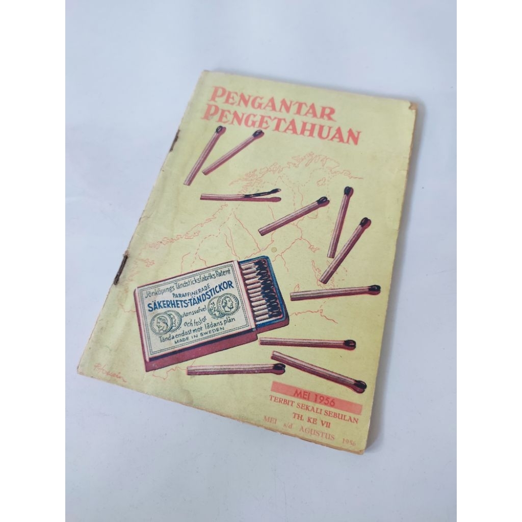 Buku antik ejaan lama 1956 Majalah Pengantar Pengetahuan koleksi majalah jadul buku lawas vintage ma