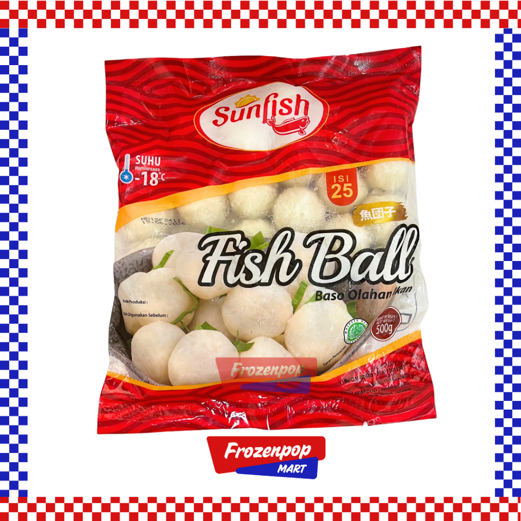 

Sunfish Bakso Ikan Isi 25 biji 500 gr / Sunfish Fish Ball / Baso Ikan Sunfish [INSTANT MALANG]