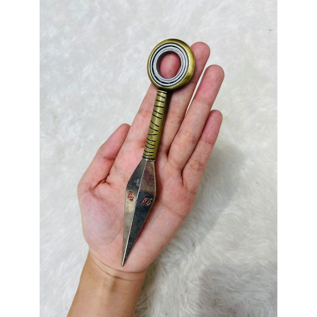 Koleksi Mainan Anime Kunai Minato Gold Silver Aksesoris Cosplay Konoha Village Akatsuki Ninja Wibu O