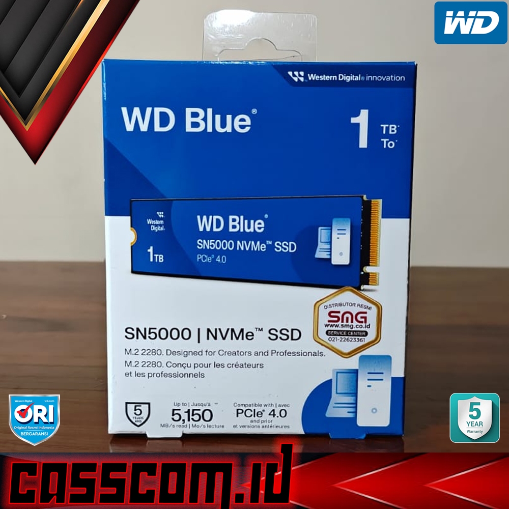 SSD WD Blue SN5000 1TB - SSD M.2 NVMe PCIe Gen 4