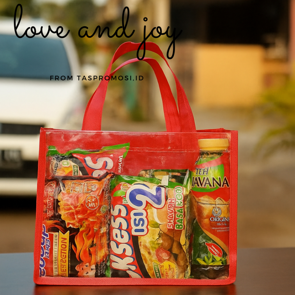 

Tas Mika 25 x 20 x 9 cm Tas goodie bag Tas Spunfbond Tas Promosi Tas Souvenir ulangtahun