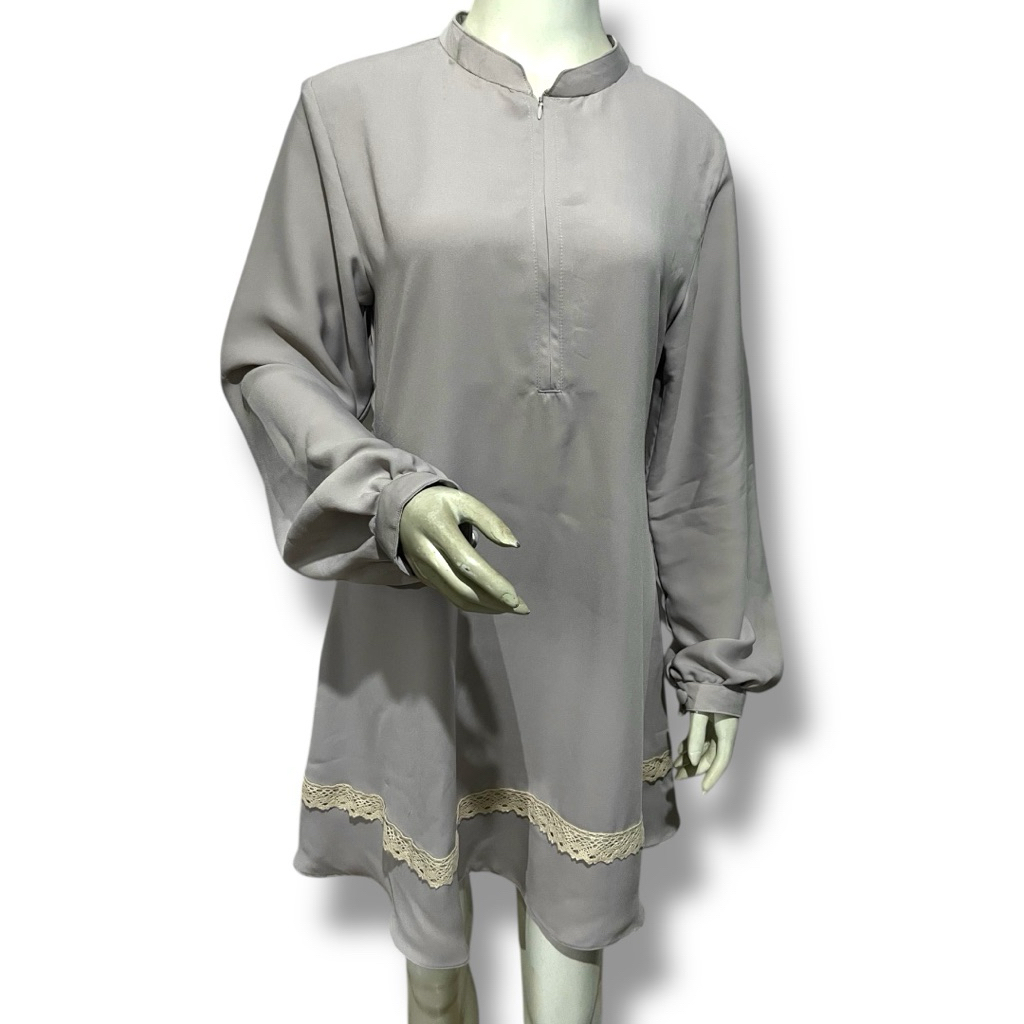 Baju Atasan Wanita Tunic Polos All size Basic Blouse Grizel