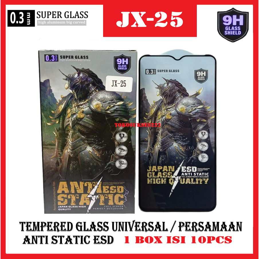 1 Box isi 10pcs Tempered Glass Full Screen JX-25 Universal Japan Glass High Quality ESD Anti Static