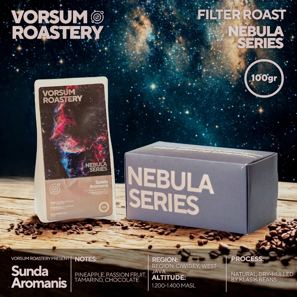 

Sunda Aromanis (Nebula Series) - Filter Roast Biji Kopi Single Origin 15gr, 100gr, 200gr Vorsum Roastery
