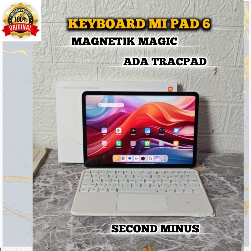 Original Xiaomi Keyboard Ori xiaomi Mi Pad 6  ada trackpad minus baca deskripsi