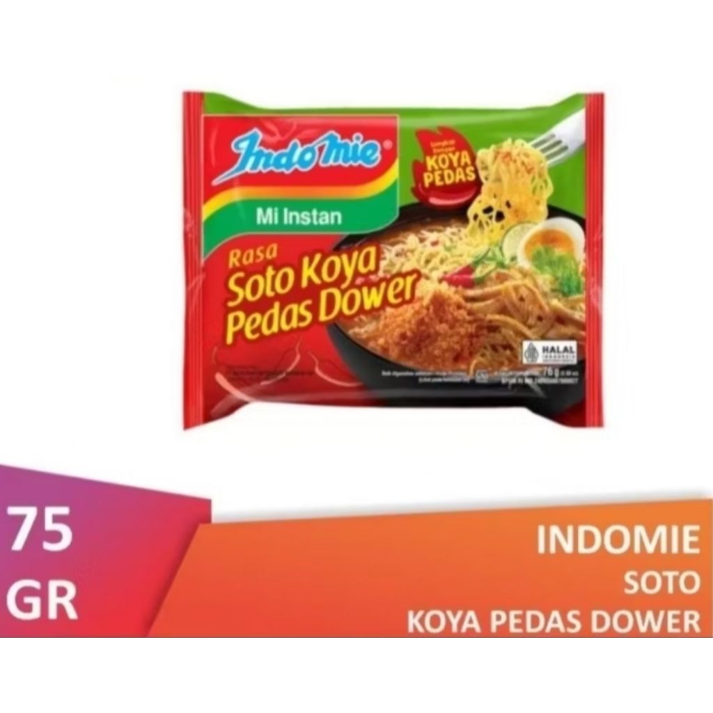 

Indomie rasa soto koya pedas dower / mie instan kuah