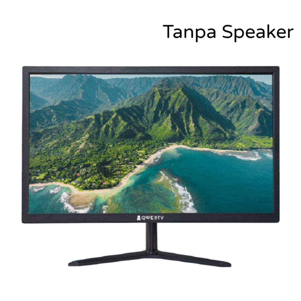 QWERTY QM-190VH Monitor 19 Inch Office LED HD SmartTV HDMI + VGA - Tanpa Speaker