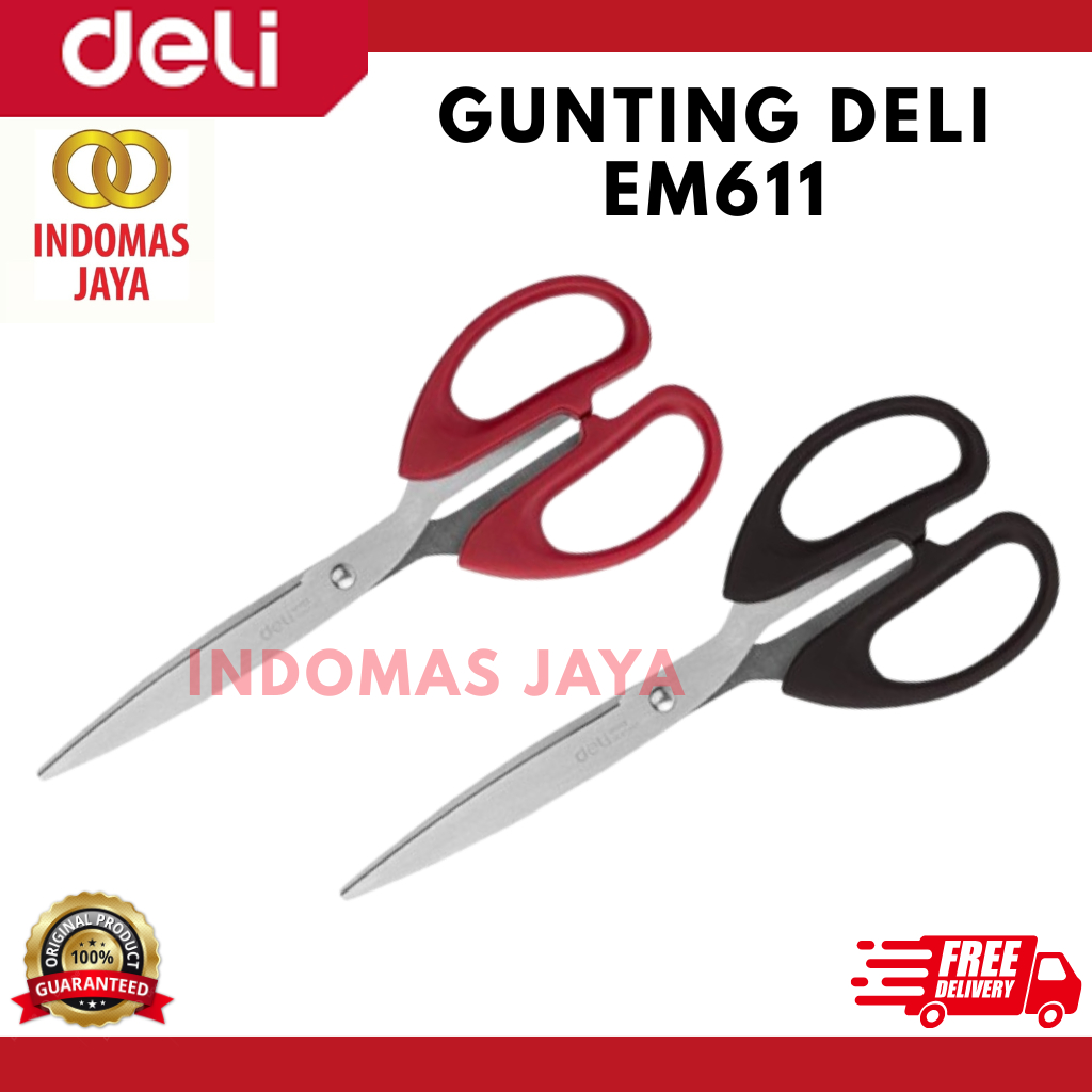 

EM611 OFFICE SCISSORS ASST. GUNTING PEMOTONG KERTAS KANTOR DELI