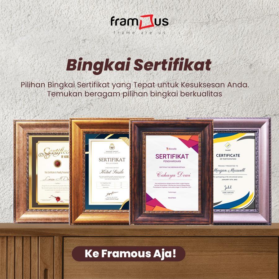 Bingkai Sertifikat A4 - Mewah - SILVER
