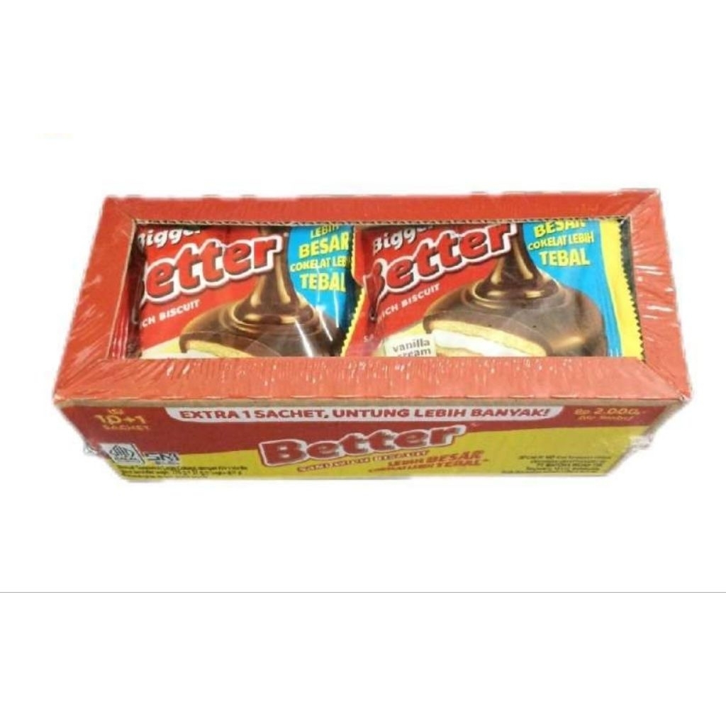 

BETTER SANDWICH BISQUIT LEBIH BESAR COKELAT LEBIH TEBAL