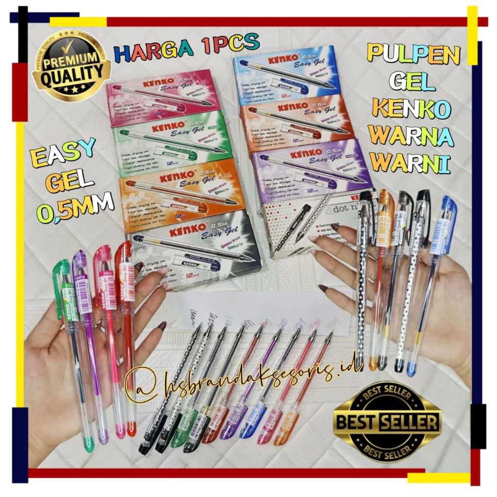 

PULPEN KENKO GEL KE-16 POLKADOT 0,5MM / PULPEN KENKO EASY GEL 0,5MM / PEN KENKO GEL / PENA KENKO HITAM BIRU / KENKO BALLPOINT / KPD652075